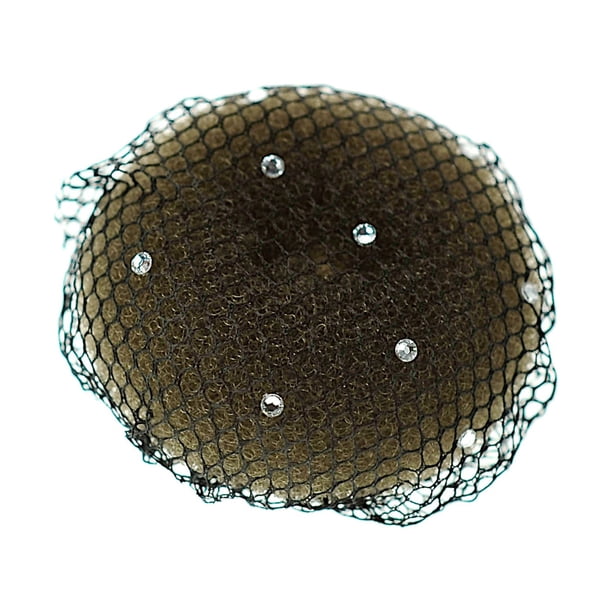 ShowQuest - Recedilla para moño con cristales de Swarovski para mujer (Negro)