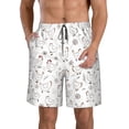 thumbnail image 2 of Uemuo Funny Chicken Pattern Men's Swim Trunks Hawaiian Beach Bathing Suit Swimsuits Beach Quick-Dry Shorts with Pockets-Large, 2 of 9