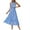 Blue, variant on Sleeveless Women Halter Floral Boho Sun Vacation Long Maxi Summer Dresses