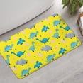 thumbnail image 2 of Yellow Cartoon Dinosaurs Eggs Pattern Bathroom Rugs Mat,Non Slip Microfiber Bathroom Rug,Rubber Backing,Soft Bathroom Mats for Bathroom Floor,Tub and Shower,17x30in(43x75cm), 2 of 5