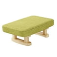 thumbnail image 2 of Small Footstool Bench Rectangle Chair Step Stool Footrest with Wooden Legs Small Green, 2 of 8