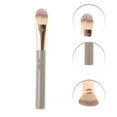 thumbnail image 3 of Unique Bargains 1 Pc Durable Tongue-shaped Foundation Brush Light Coffee Color Nylon Hair Aluminum Tube Plastic Handle, 3 of 5