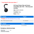 thumbnail image 2 of Oil Pump Pickup Tube and Screen - Compatible with 1993 - 1996 Chevy Corvette 1994 1995, 2 of 2