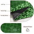 thumbnail image 6 of Round Rug 5Ft Washable Non-Slip, St Patrick's Day Circle Area Rugs for Living Room Bedroom, Green Shamrocks Farmhouse Checked Rustic Indoor Floor Mats Carpet Runner for Home Decor Aesthetic, 6 of 8