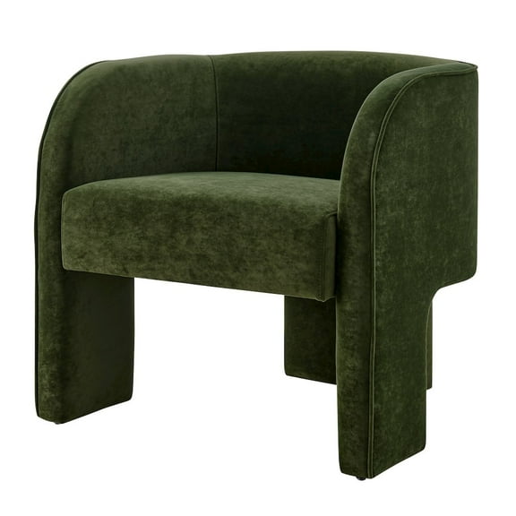 New Pacific Direct Matteo Velvet Accent Arm Chair in Dainty Green
