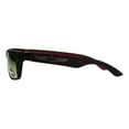 thumbnail image 3 of Mens Color Mirror Flame Choppers Plastic Narrow Horn Rim Sunglasses Black Red Orange, 3 of 4