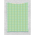 thumbnail image 1 of Geometric Rhombus Tapestry, Repetitive Argyle Pattern with Classic Concept, Wall Hanging for Bedroom Living Room Dorm Decor, 60W X 80L Inches, Yellow Green Eggshell and Seafoam, by Ambesonne, 1 of 2