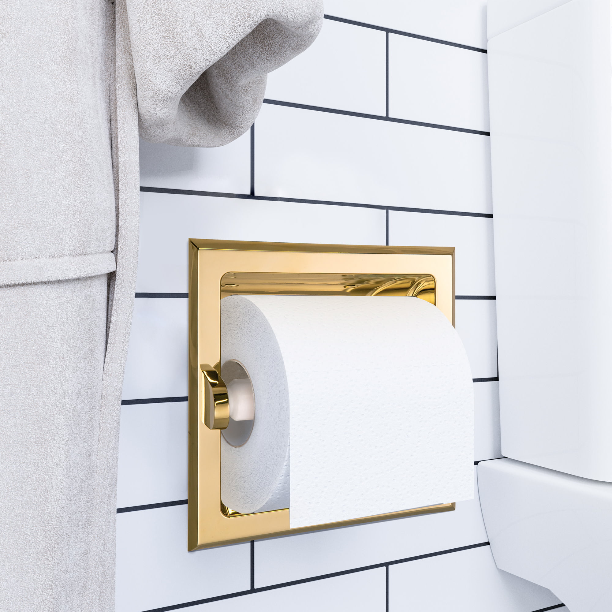 Design House 539254 Millbridge Recessed Toilet Paper Holder Oil Rubbed Bronze 