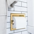 thumbnail image 3 of Design House Millbridge Metal Recessed Toilet Paper Holder in Polished Brass, 3 of 11