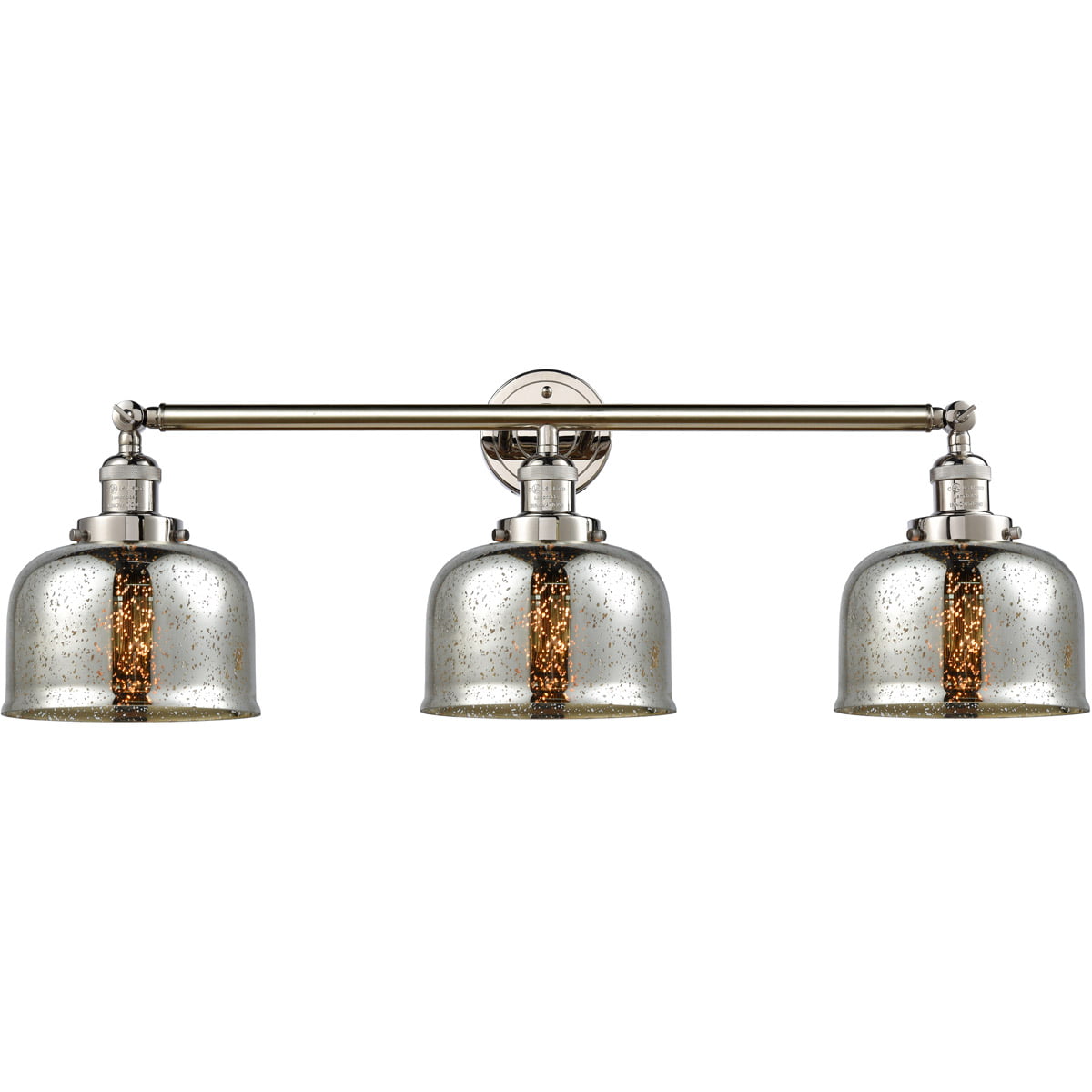 Bathroom Vanity 3 Light Fixtures With Polished Nickel Finish Cast Brass ...