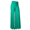 thumbnail image 4 of Maqroz Women's High Waisted Wide Leg Yoga Pants, Palazzo Style Lounge Trousers for Casual Workout Travel, Soft Stretch Flowy Full Length Bottoms, 4 of 4