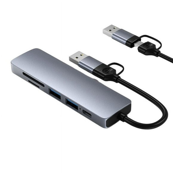 enqiretly Powered USB Hub Multi-Port USB Hub USB-C Docking Station Dual Monitor Adapter Compatible for MacBook and Windows