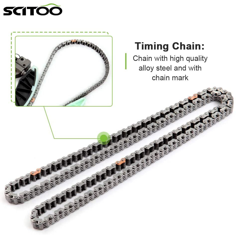 SCITOO Timing Chain Kits Timing Chain engine fit for 2012 2013 Hyundai Genesis Coupe 2007 2008 2009 Dodge Caliber 2009 Dodge Journey 2011 2012 2013 Mitsubishi Outlander Sport 