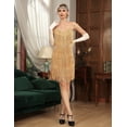 thumbnail image 3 of PrettyGuide Women's 1920s Flapper Dress V Neck Slip Fringed Sequin 20s Great Gatsby Party Mini Dress, 3 of 7