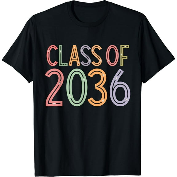 Class Of 2036 Grow With Me Graduation First Day Of School Funny T-shirt