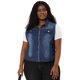 thumbnail image 4 of Women's Plus Size Trucker Vest Zipper Front Sleeveless Denim Vests Blue 2X, 4 of 7