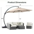 thumbnail image 4 of LAUSAINT HOME 10FT Patio Umbrella with Base, Outdoor Deluxe Curvy Cantilever Umbrella for Patio Pool Deck, Champagne, 4 of 7