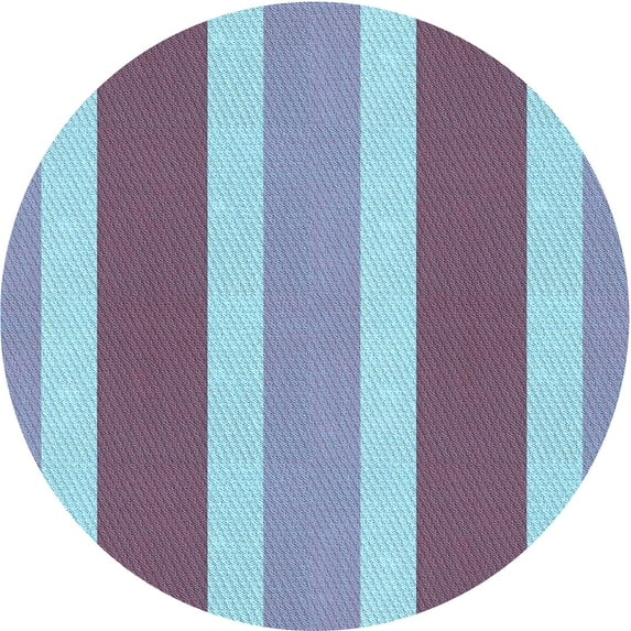 Ahgly Company Indoor Round Patterned Day Sky Blue Area Rugs, 6' Round