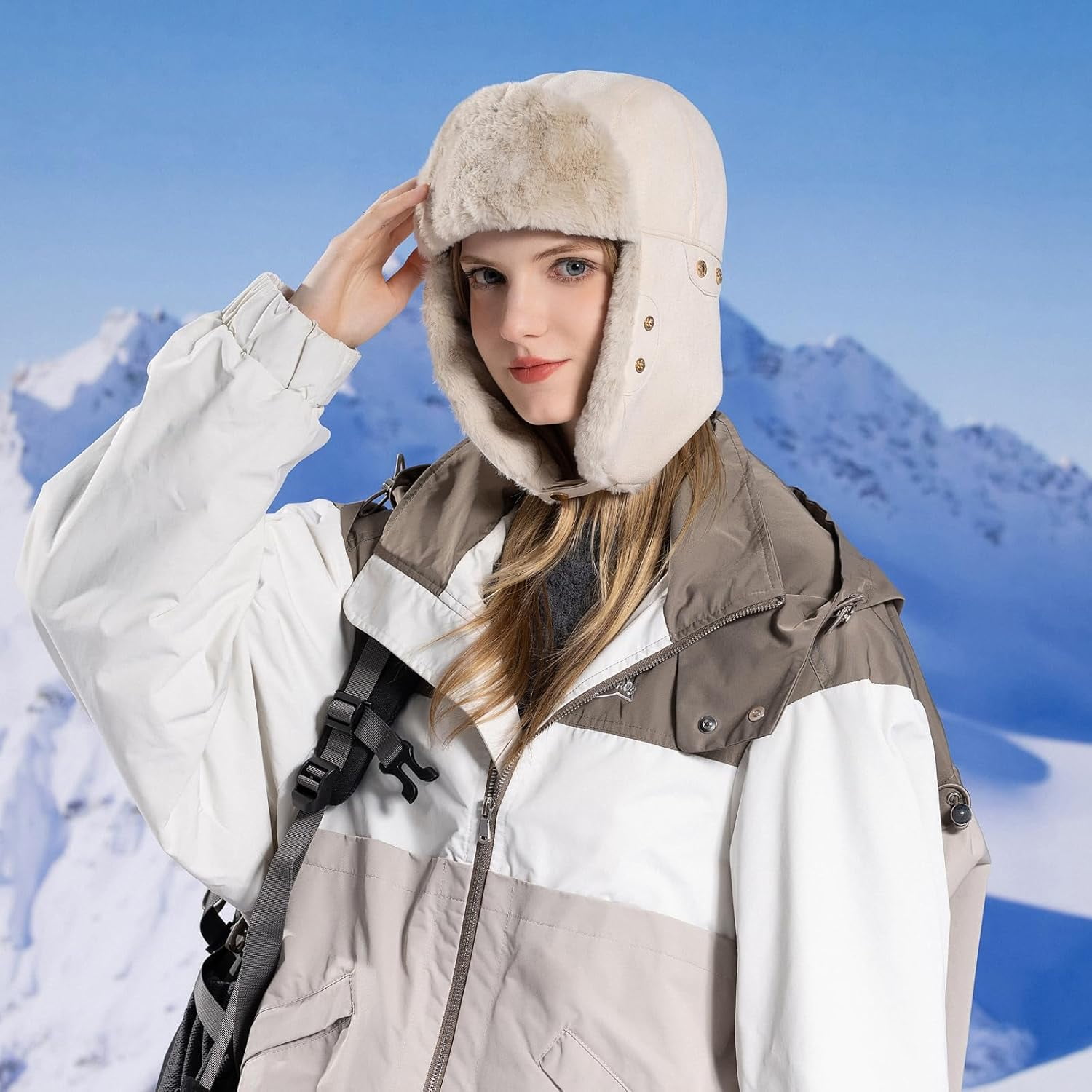 YooGuoGuo Women Men Winter Trapper Hats Ear Flaps Ushanka Trooper Hunting Hat Outdoor Ski Snow Windproof Cap