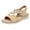 Beige, variant on Rokment Womens Comfortable Platform Wedge Walking Sandals 2026 Stylish Casual Suede Buckles Elastic Ankle Strap Slip on Slingback Dressy Summer Shoes Beige Size 5.5
