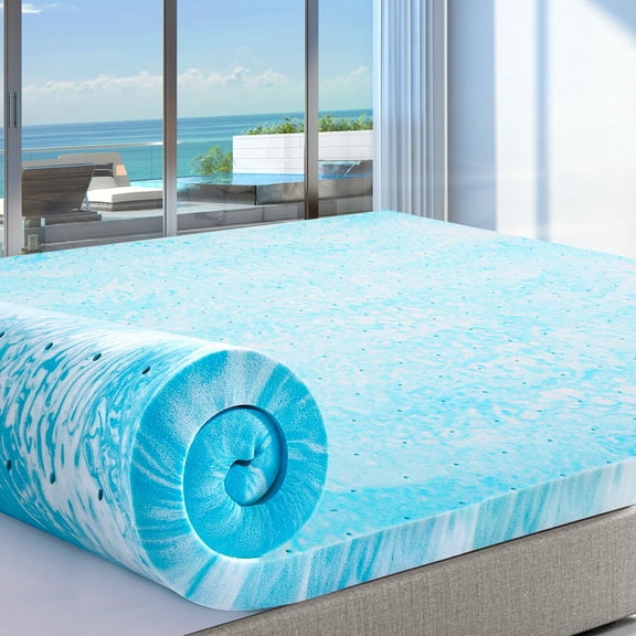 Sailvan 2 Inch Twin XL Memory Foam Mattress Topper, Gel Cooling Mattress Topper Twin XL for Pressure Relief, Comfortable Bed Mattress, CertiPUR-US Certified