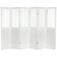 thumbnail image 2 of Oriental Furniture 6 ft. Tall Adjustable Shutter Room Divider White - 6 Panel, 2 of 6