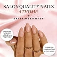 thumbnail image 4 of Uñas postizas adhesivas JOYVVEW coral rosa corto almendra 30 piezas, 4 of 7