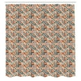 thumbnail image 2 of Ambesonne Vintage Shower Curtain, Floral Geometric Tiles Art, 69"Wx75"L, Burnt Orange and Laurel Green, 2 of 4