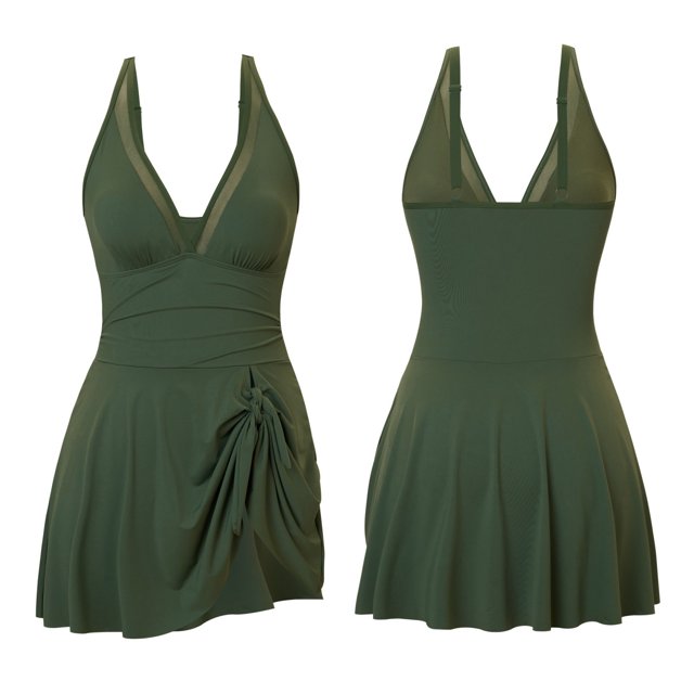Maillots de Bain pour Femmes One Piece Robe de Bain pour Femmes One Piece Gainante Maillots de Bain Robe de Bain Maillots de Bain Tenue de Plage Vert P