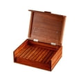 thumbnail image 4 of Caja Bento de madera con partición de hielo seco, caja de comida japonesa, transporte fácil, fiambrera portátil de Sushi, portador de alimentos para, 4 of 9
