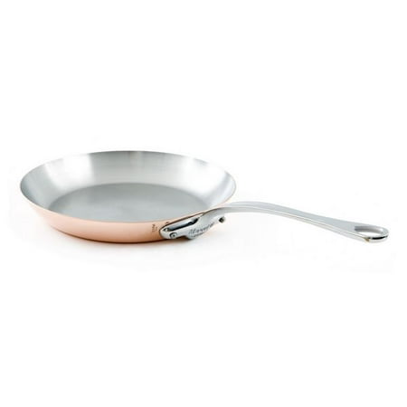 Mauviel M'Heritage Copper M150S 6113.26 10.2-Inch Round Frying Pan, Cast Stainless Steel (Best Way To Polish Copper Pots)