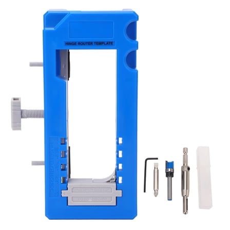 Yajisi Adjustable Door Hinge Jig Kit – 3‑5in Length, ¼‑5/8in Thickness, Precision Cutting & Reusable Hinge Drill Tool