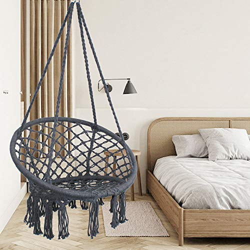Pirny Hammock Chair Rope Hanging Swing Capacity Up To 400 Lbs Boho Handmade Tassels Suitable For Indoor Outdoor Porch Garden Patio Grey Walmart Com Walmart Com Pirny Hammock Chair Rope Hanging Swing Capacity Up To 400 Lbs Boho Handmade Tassels Suitable For Indoor Outdoor Porch Garden Patio Grey Walmart Com Walmart Com
