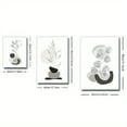 thumbnail image 4 of 3pcs Set/Set Frame Art Collection, Space Design Art Selection Neutral Wall Art Print, Abstract Art Print, Beige and Grey, Floral Art, Minimalist Style, Geometric Art, White Background, Living Room,, 4 of 4