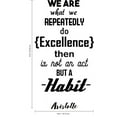 thumbnail image 4 of We Are What We Repeatedly Do Excellence Then Is Not An Act But a Habit - Aristotle - Inspirational Life Quotes - Wall Art Decal 33" x 18" Decoration Wall Art Vinyl Sticker - Living Room Wall Decor, 4 of 5