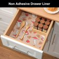 thumbnail image 4 of Cooyes Shelf Liner – Non-Slip Cabinet & Drawer Liner for Kitchen – Non-Adhesive Waterproof Shelf Paper with Modern Pattern – Durable EVA Cabinet Mat – Easy to Cut (Burgundy,17.5" W x 360" L), 4 of 5