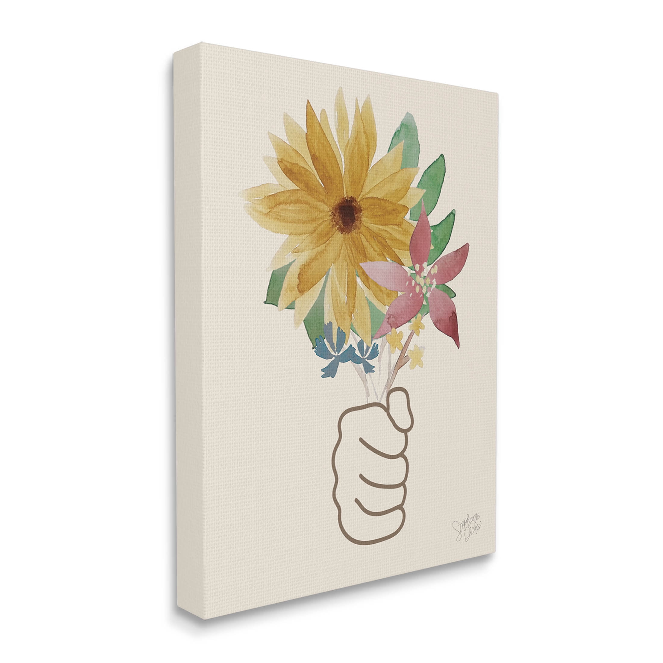 Stupell Industries Handful Flower Blossoms Graphic Art Gallery Wrapped Canvas Print Wall Art, Design by Stephanie Dicks