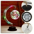 thumbnail image 2 of Relax love The Enchanted Lunar Lamp USB/Battery Powered LED Moon Lamp Hanging Memorial Moon with Stand Crescent Bedroom Bedside Table Décor Night Lamp Kids Gifts,Colorful, 2 of 7