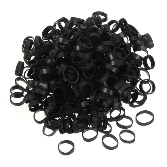 Uxcell 600 Pack Rubber Band Stretchable Rubber Elastic Band Black 20mm x 5mm Hair Rubber Bands for Home Office