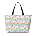 thumbnail image 2 of Fotbe Cute Unicorn Bolsa de Viaje para Playa - Resistente al Agua, Bolsa Tote de Gran Capacidad y Ligera con 7 Bolsillos para Mujeres y Hombres, 2 of 7
