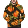 thumbnail image 4 of Bingfone Orange Pumpkin Men'S Drawstring Hoodie Long Sleeve Pocket Sweatshirts-Xx-Large, 4 of 9