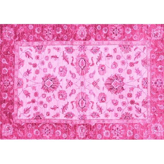 Ahgly Company Indoor Rectangle Oriental Pink Traditional Area Rugs, 2' x 3'