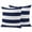Navy Blue, variant on 2 Pack Outdoor Waterproof Throw Pillow Covers,Navy Blue Stripe Summer Nautical Theme Decorative Square Patio Pillowcases for Chair Couch Sofa 16x16in