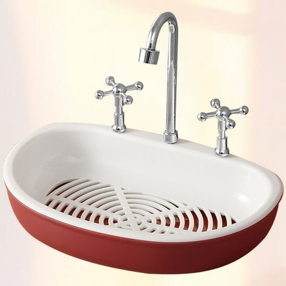 Raindrops 3Pack Soap Dish With Drain Draining ABS Red For Kitchen Accessories