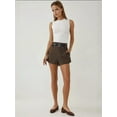 thumbnail image 2 of High Waist Checkered Shorts, 2 of 4
