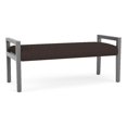 thumbnail image 1 of Pemberly Row Waiting Reception 2 Seat Bench Wood Frame in Brown, 1 of 5