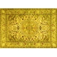 thumbnail image 1 of Ahgly Company Machine Washable Indoor Rectangle Persian Yellow Traditional Area Rugs, 7' x 10', 1 of 4