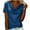 Blue, variant on Women's Dressy Tops Short Sleeve Cowl Neck Elegant Blouses Solid Color Summer Casual T-shirts Loose Fit (M, Red)