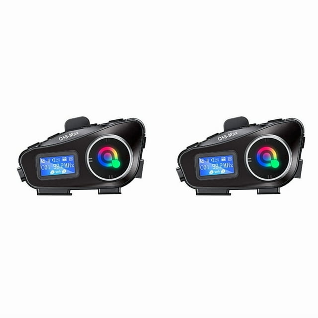 2X Q58 Max Casco de Motocicleta Intercomunicador Bluetooth IP65 Intercomunicador Impermeable Distancia 500 M Intercomunicación de Música Mixta Multiescena