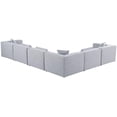 thumbnail image 3 of Meridian Furniture Cube Grey Durable Linen Modular Sectional, 3 of 8